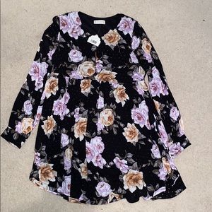 Altar’d State Black Floral Dress